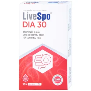 Bào tử lợi khuẩn Livespo DIA 30 hỗ trợ giảm các triệu chứng tiêu chảy cấp tính, rối loạn tiêu hoá (10 ống x 5ml)
