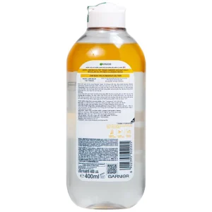 Nước tẩy trang Garnier Micellar Oil-infused Cleansing Water giúp làm sạch da và lấy đi bụi bẩn, cặn trang điểm và dầu thừa (400ml)