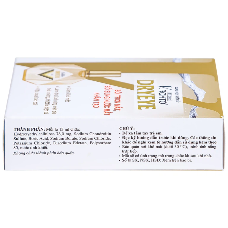 Dung dịch nhỏ mắt V.Rohto Dryeye bôi trơn mắt, bổ sung nước mắt nhân tạo (13ml)