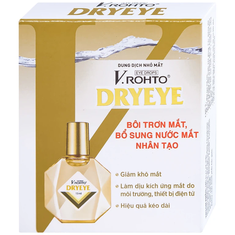 Dung dịch nhỏ mắt V.Rohto Dryeye bôi trơn mắt, bổ sung nước mắt nhân tạo (13ml)