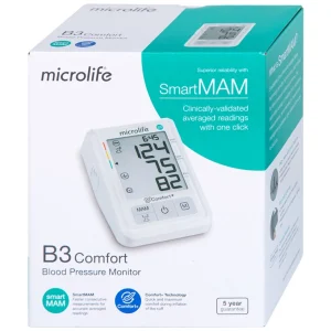 Máy đo huyết áp bắp tay tự động Microlife B3 Comfort hỗ trợ đo huyết áp và nhịp tim