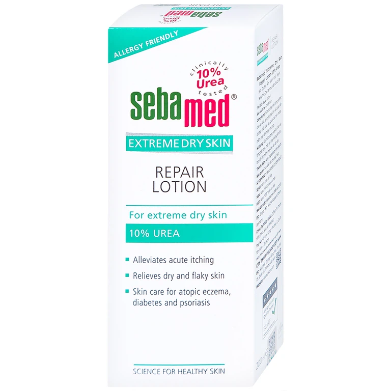 Sữa dưỡng ẩm Extreme Dry Skin Repair Lotion 10% Urea Sebamed giảm khô, ngứa, bong tróc cho da khô, viêm da cơ địa (200ml)