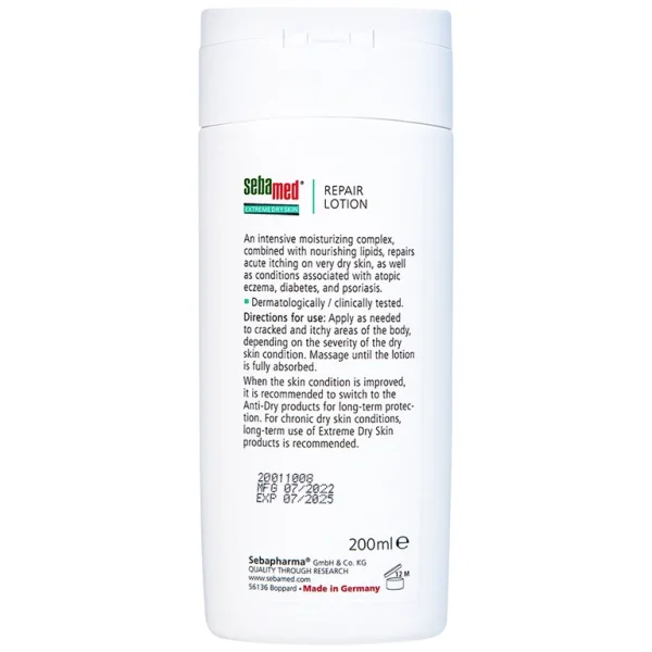 Sữa dưỡng ẩm Extreme Dry Skin Repair Lotion 10% Urea Sebamed giảm khô, ngứa, bong tróc cho da khô, viêm da cơ địa (200ml)