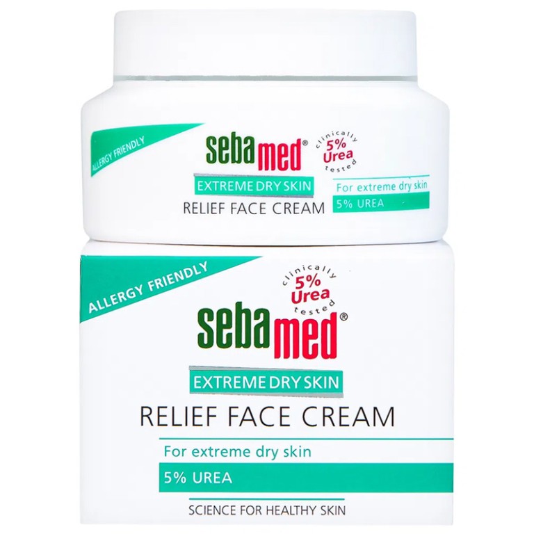 Kem Sebamed Extreme Dry Skin Relief Face Cream 5% dưỡng ẩm, làm dịu, phục hồi da khô, viêm da cơ địa (50ml)