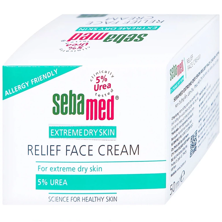 Kem Sebamed Extreme Dry Skin Relief Face Cream 5% dưỡng ẩm, làm dịu, phục hồi da khô, viêm da cơ địa (50ml)