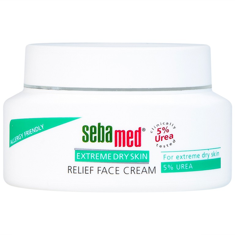 Kem Sebamed Extreme Dry Skin Relief Face Cream 5% dưỡng ẩm, làm dịu, phục hồi da khô, viêm da cơ địa (50ml)