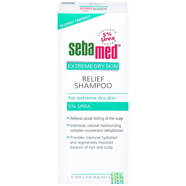 Dầu gội đầu Extreme Dry Skin Relief Shampoo 5% Urea Sebamed giảm khô, ngứa (200ml)