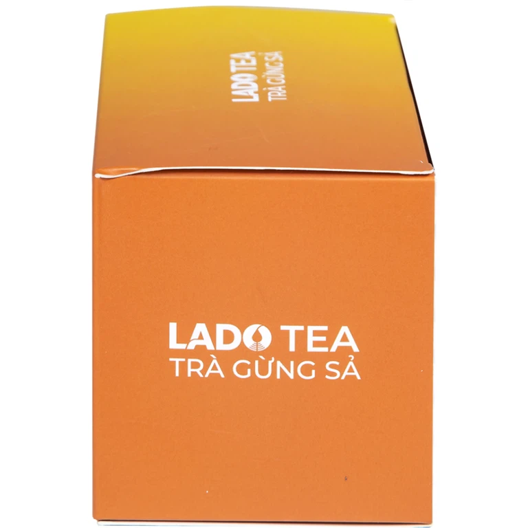 Trà gừng sả Lado Tea Premium Ladophar hỗ trợ giảm các triệu chứng đau đầu (20 túi x 2g)