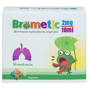 Thuốc Brometic 2mg/10ml làm loãng đờm trong các bệnh phế quản phổi cấp và mạn tính (4 vỉ x 5 ống)