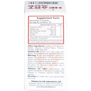 Viên uống Heart Ace Support Vitamins For Life hỗ trợ sức khỏe tim mạch, điều hòa nhịp tim (Hộp 60 viên)