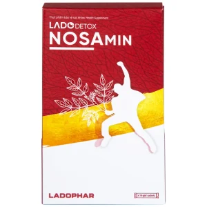 Nước giải rượu bia Ladodetox Nosamin Ladophar hỗ trợ giải rượu, bia, giảm khó chịu (10 gói x 15ml)