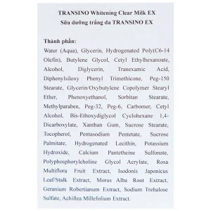 Sữa dưỡng trắng da Transino Whitening Clear Milk EX ngăn ngừa nám và tàn nhang (100ml)