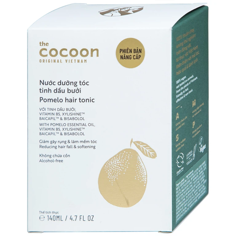 Nước dưỡng tóc tinh dầu bưởi Cocoon giảm gãy rụng và làm mềm tóc (140ml)