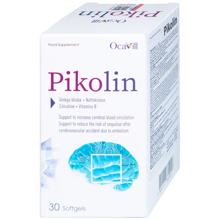 Viên uống Pikolin Ocavill hỗ trợ tăng tuần hoàn máu não (30 viên)