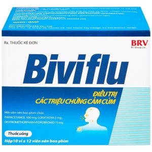 Thuốc Biviflu BRV điều trị các triệu chứng cảm cúm (10 vỉ x 12 viên)