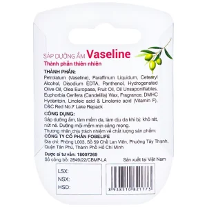 Sáp dưỡng ẩm Vaseline Rosy Lotus Fobelife làm mềm da, làm dịu da khi bị khô rát, nứt nẻ, dưỡng môi (7g)