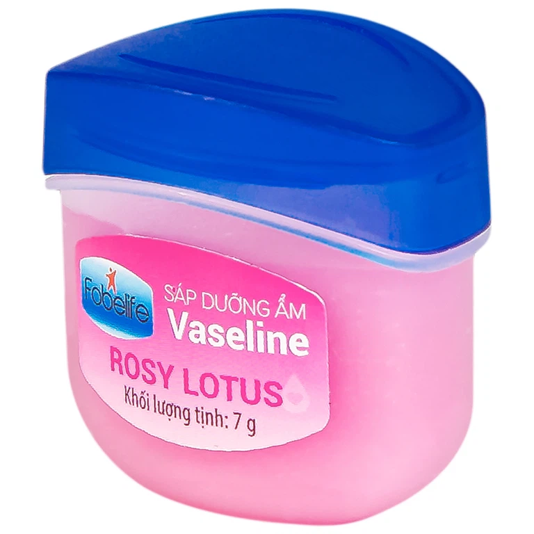 Sáp dưỡng ẩm Vaseline Rosy Lotus Fobelife làm mềm da, làm dịu da khi bị khô rát, nứt nẻ, dưỡng môi (7g)