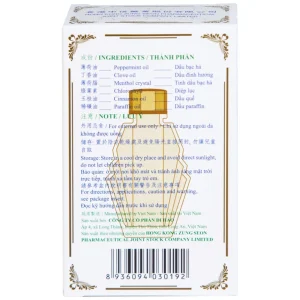 Dầu Song Thập Peppermint Oil Hong Kong Zung Seon hỗ trợ điều trị cảm lạnh, nghẹt mũi (30ml)