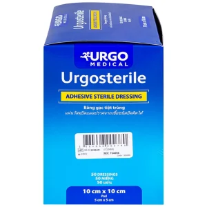 Băng gạc tiệt trùng Urgosterile 10cm x 10cm bảo vệ vết trầy xước, vết cắt, vết thương (50 miếng)