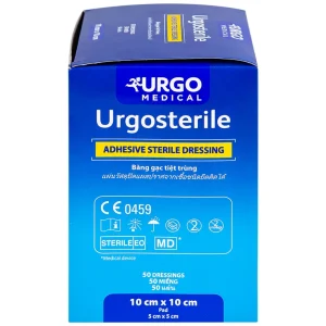 Băng gạc tiệt trùng Urgosterile 10cm x 10cm bảo vệ vết trầy xước, vết cắt, vết thương (50 miếng)
