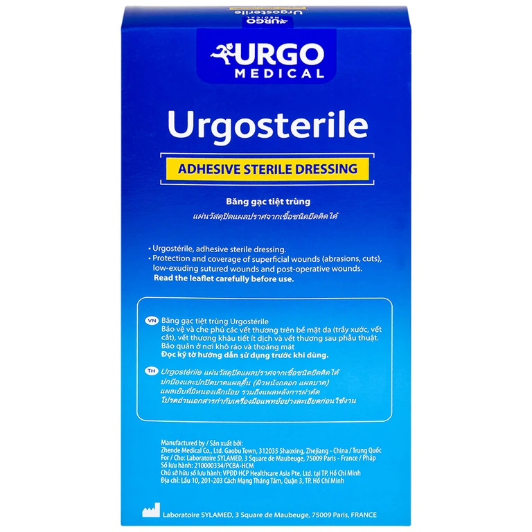 Băng gạc tiệt trùng Urgosterile 10cm x 20cm bảo vệ vết trầy xước, vết cắt, vết thương (20 miếng)