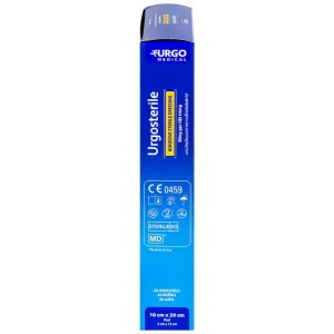 Băng gạc tiệt trùng Urgosterile 10cm x 20cm bảo vệ vết trầy xước, vết cắt, vết thương (20 miếng)