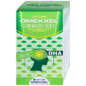 Viên uống Omexxel Ginkgo 120 OMEXXEL hỗ trợ tăng cường tuần hoàn máu não, tốt cho tim mạch (60 viên)