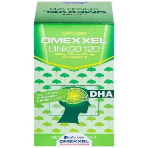 Viên uống Omexxel Ginkgo 120 OMEXXEL hỗ trợ tăng cường tuần hoàn máu não, tốt cho tim mạch (60 viên)