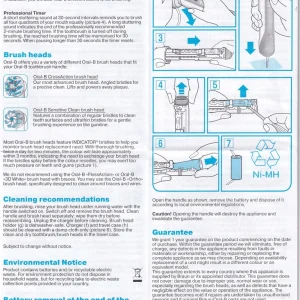 Bàn chải đánh răng điện Oral-B Pro 500 Crossaction loại bỏ các mảng bám và vết ố trên răng