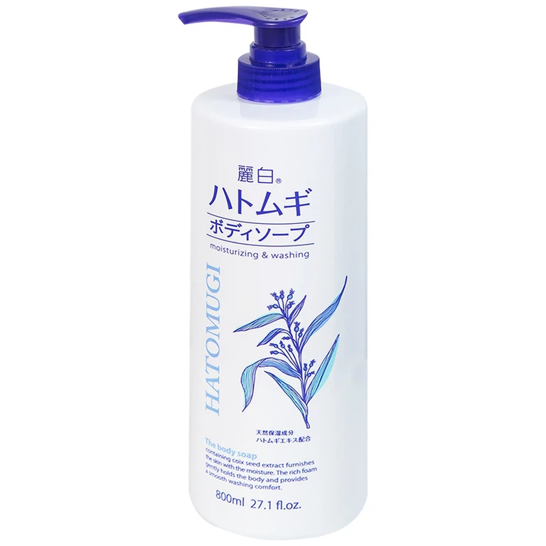 Sữa tắm dưỡng ẩm và làm sáng da Reihaku Hatomugi Body Soap (800ml)