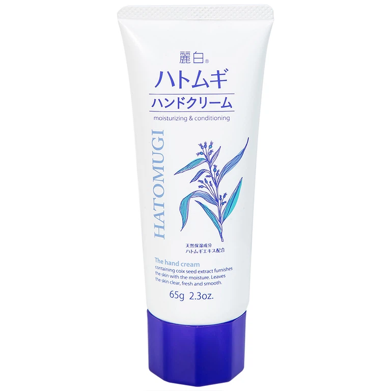 Kem dưỡng ẩm mềm mịn và chống nhăn da tay Reihaku Hatomugi Hand Cream (65g)
