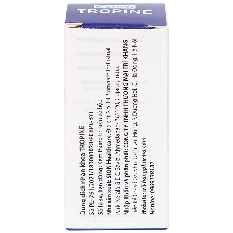 Dung dịch nhãn khoa Tropine SION kiểm soát và làm chậm sự tiến triển của bệnh cận thị ở trẻ em (10ml)
