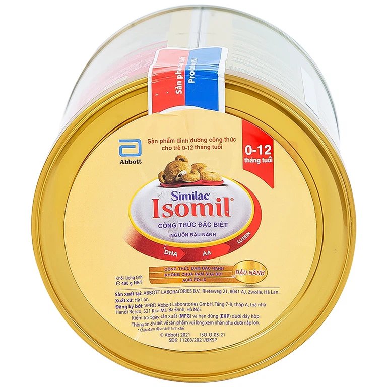 Sữa bột Similac Isomil Abbott bổ sung dinh dưỡng cho trẻ 0 - 12 tháng (400g)