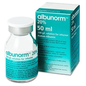Dịch truyền Albunorm 20% Octapharma giảm thể tích huyết tương cấp hoặc bán cấp do bỏng (50ml)
