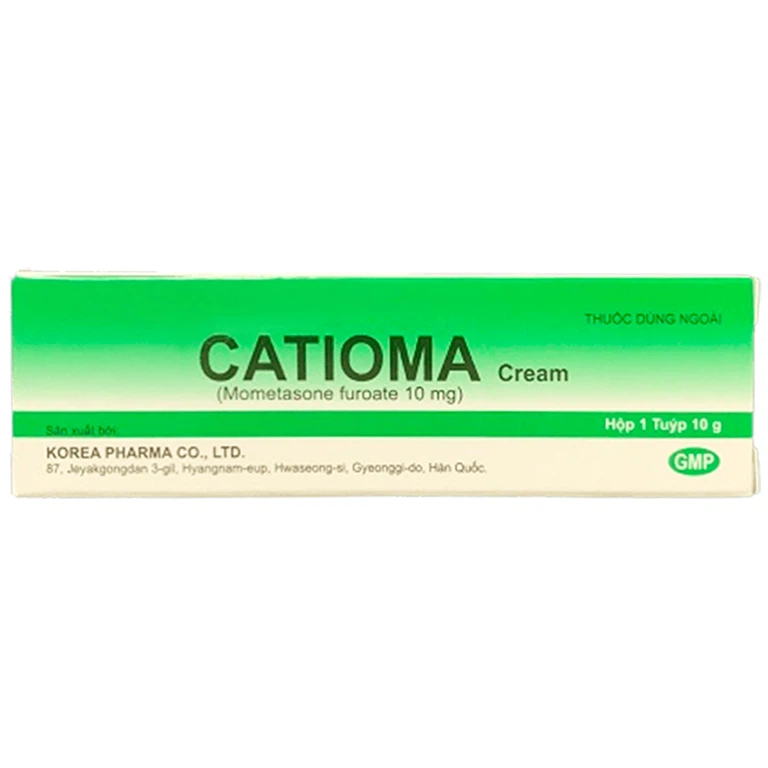 Kem bôi da Catioma 10g Korea Pharma điều trị viêm, ngứa do vẩy nến, viêm da cơ địa dị ứng