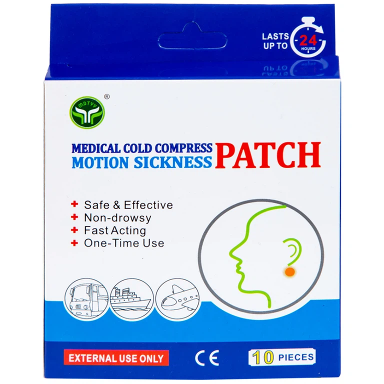 Miếng dán lạnh MDT chống say tàu xe, giảm nôn, buồn nôn (5 túi x 2 miếng)