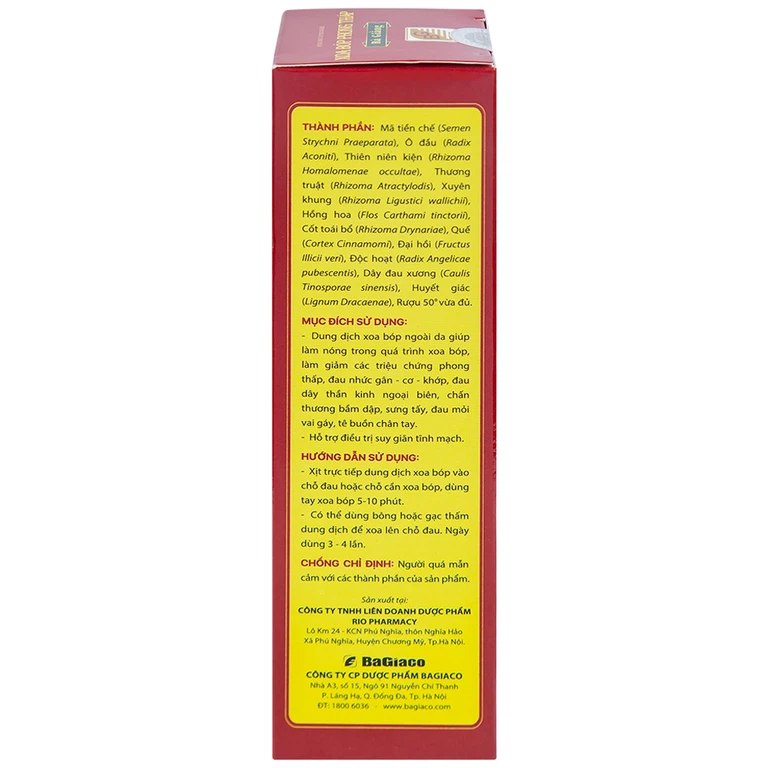 Xịt xoa bóp phong thấp Bà Giằng 100ml giảm triệu chứng phong thấp, đau gân cơ khớp