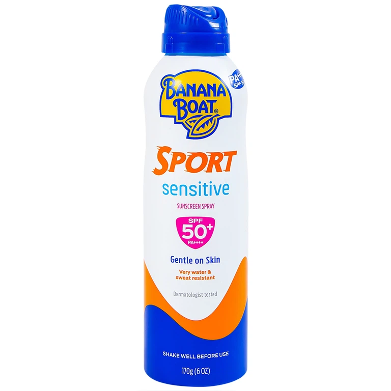 Xịt chống nắng thể thao Banana Boat Sport Sensitive Sunscreen Spray SPF50+ PA++++ (170g)