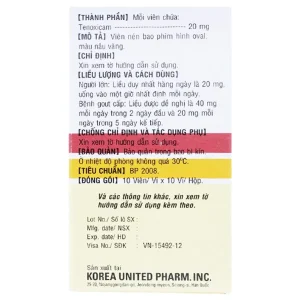 Thuốc Tenotil điều trị viêm khớp dạng thấp, viêm xương khớp (10 vỉ x 10 viên)