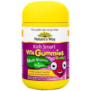 Viên nhai Kids Smart Nature's Way Vita Gummies Multi-vitamin Vegies bổ sung một số vitamin và tăng sức khỏe (60 viên)