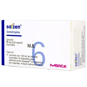 Dung dịch tiêm Saizen 6mg Merck điều trị chậm tăng trưởng (Hộp 1 ống)
