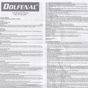 Thuốc Dolfenal United giảm đau bụng kinh, đau răng, đau do chấn thương (25 vỉ x 4 viên)