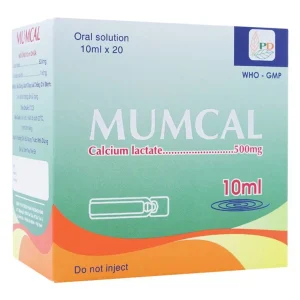 Dung dịch uống Mumcal 500mg Phương Đông bổ sung Canxi cho phụ nữ mang thai (20 ống x 10ml)