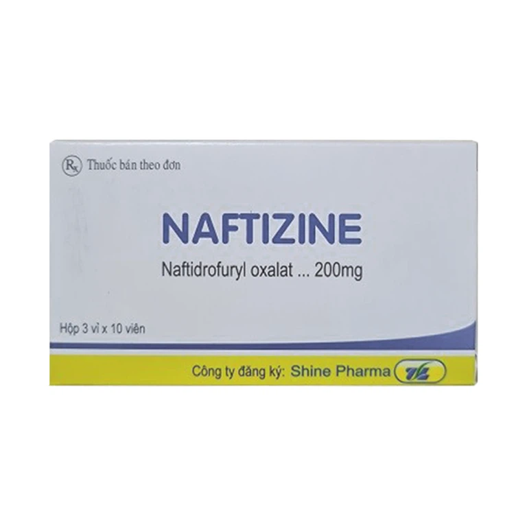 Thuốc Naftizine 200mg Shine Pharma điều trị triệu chứng đau cách hồi (3 vỉ x 10 viên)
