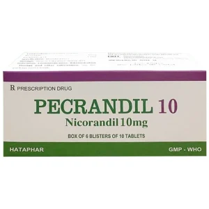 Thuốc Pecrandil 10 Hà Tây phòng và điều trị lâu dài cơn đau thắt ngực ổn định (6 vỉ x 10 viên)