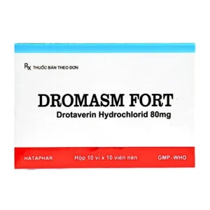 Thuốc Dromasm Fort 80mg Hataphar chống co thắt cơ trơn (10 vỉ x 10 viên)