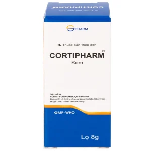 Kem bôi da Cortipharm 8g Spharm điều trị viêm da tiếp xúc, chốc lỡ, viêm nang lông