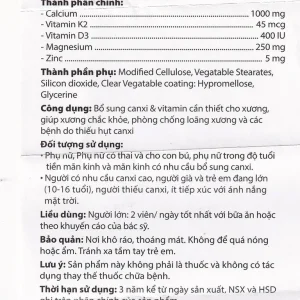 Viên uống Bone Builder Drlife bổ sung canxi và vitamin cho xương (60 viên)