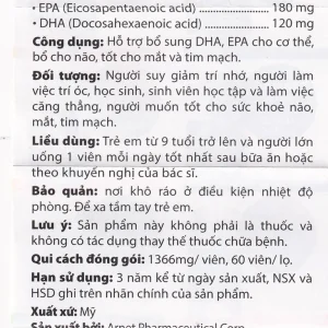 Viên uống Ultra Brain Lab Well hỗ trợ bổ sung DHA, EPA cho cơ thể (60 viên)