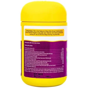 Viên nhai Kids Smart Nature's Way Vita Gummies Multi-vitamin Vegies bổ sung một số vitamin và tăng sức khỏe (60 viên)